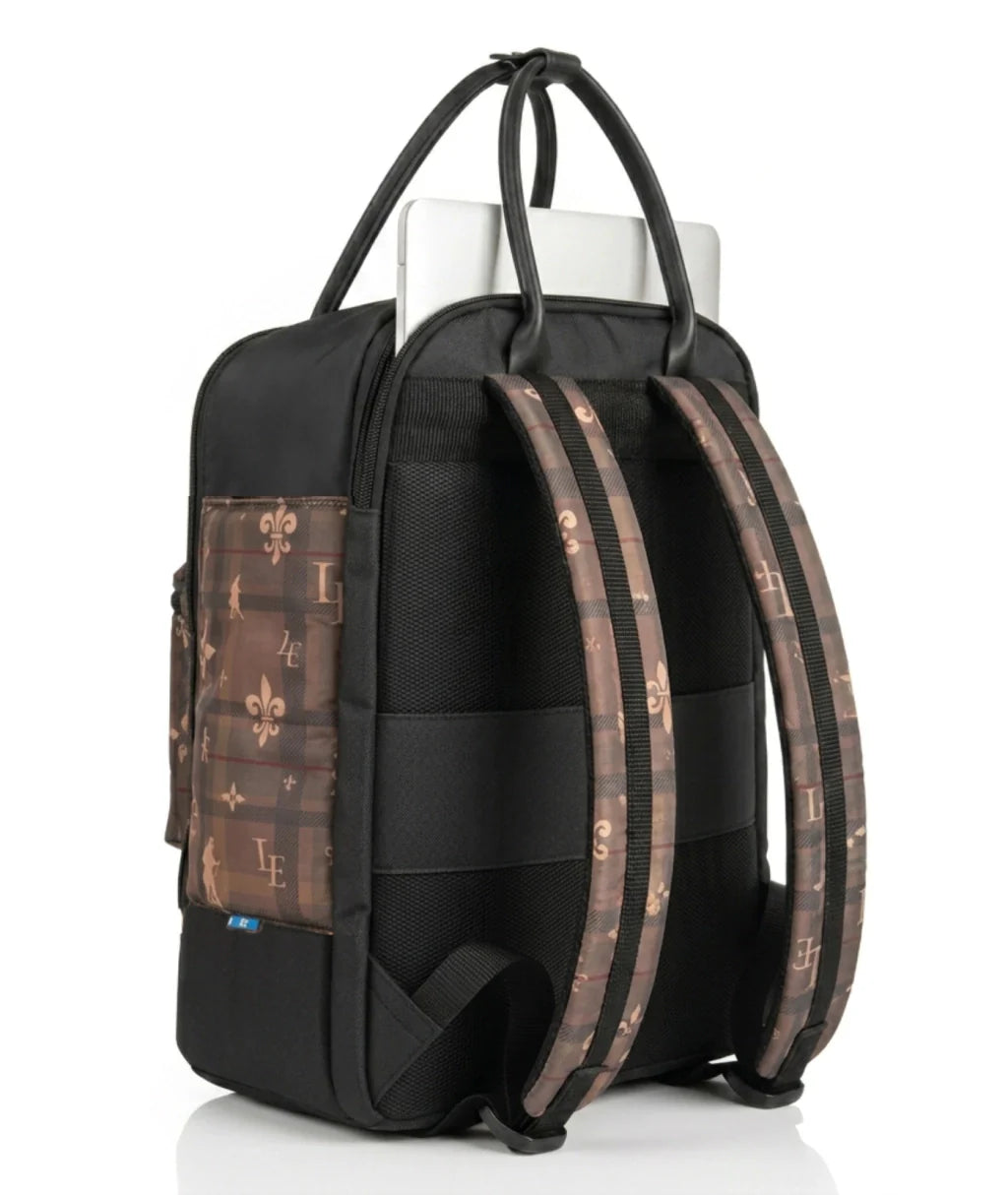 MOCHILA ANDINA TARTAN AVELLANA