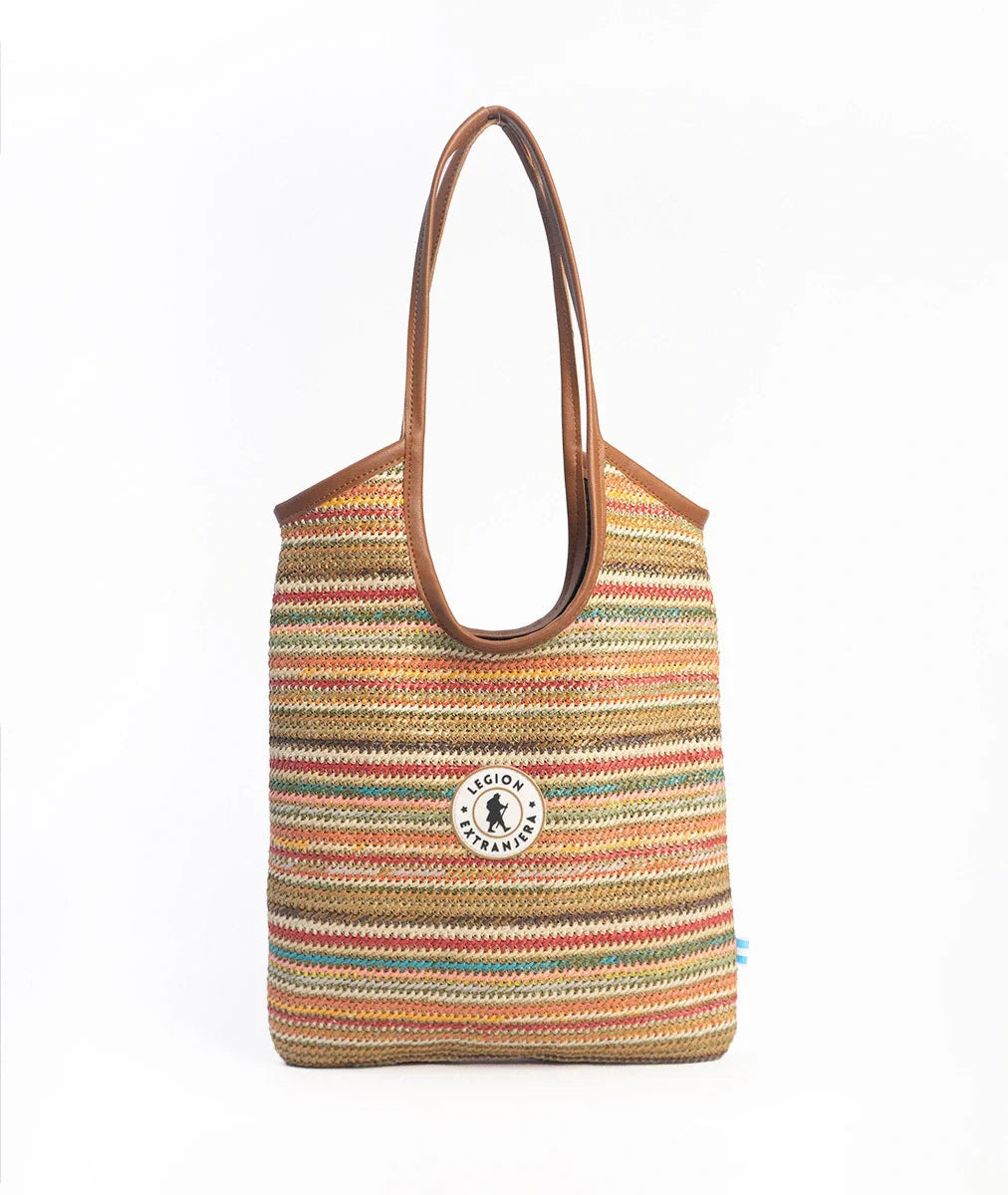 TOTE MIA RAFIA STRIPES