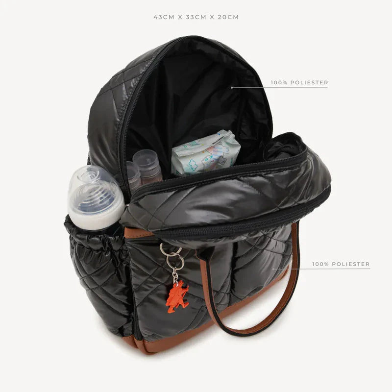 MOCHILA MATERNAL BABY LEGION DONNA NEGRO