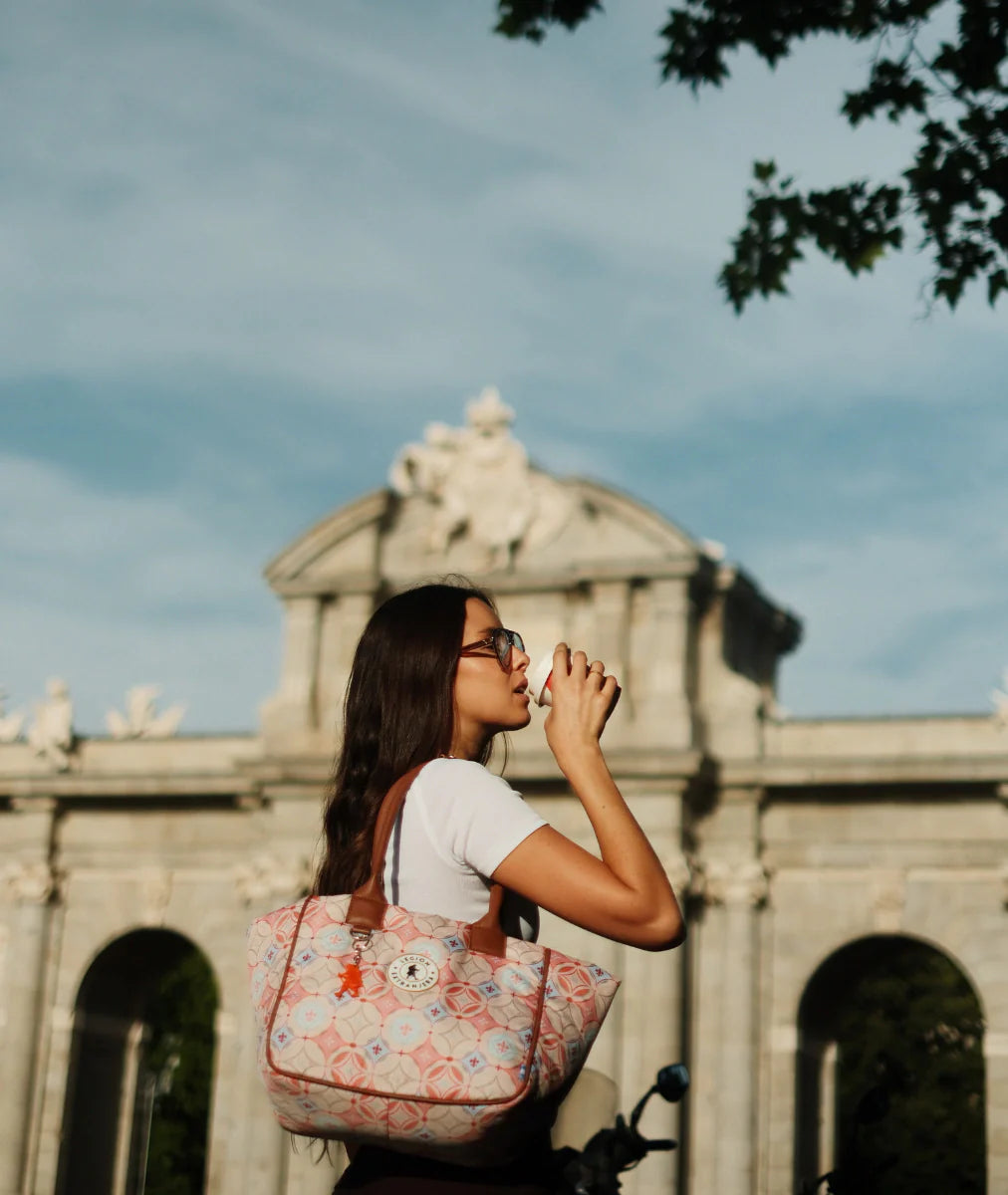 TOTE PUFFER DAMERO DUOMO PEACH