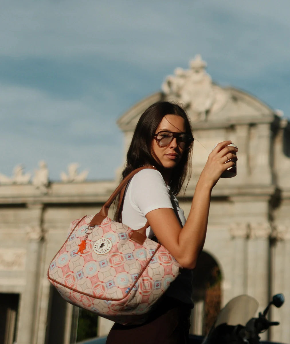 TOTE PUFFER DAMERO DUOMO PEACH