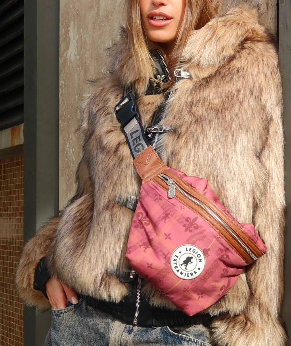 RIÑONERA USHUAIA TARTAN ROSA