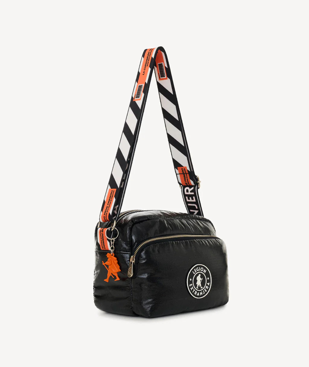 BANDOLERA CUMBRE GLITTER POP NEGRO