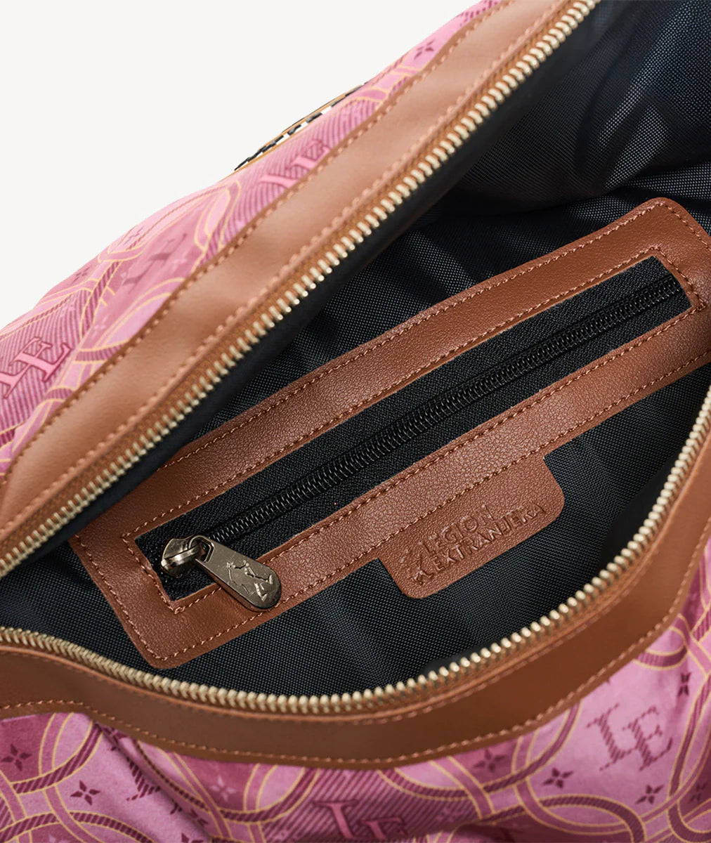 RIÑONERA NET TARTAN ROSA