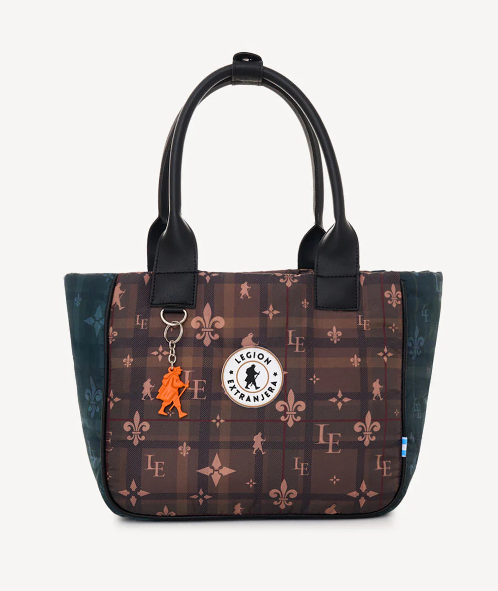 TOTE PUFFER TARTAN MIX