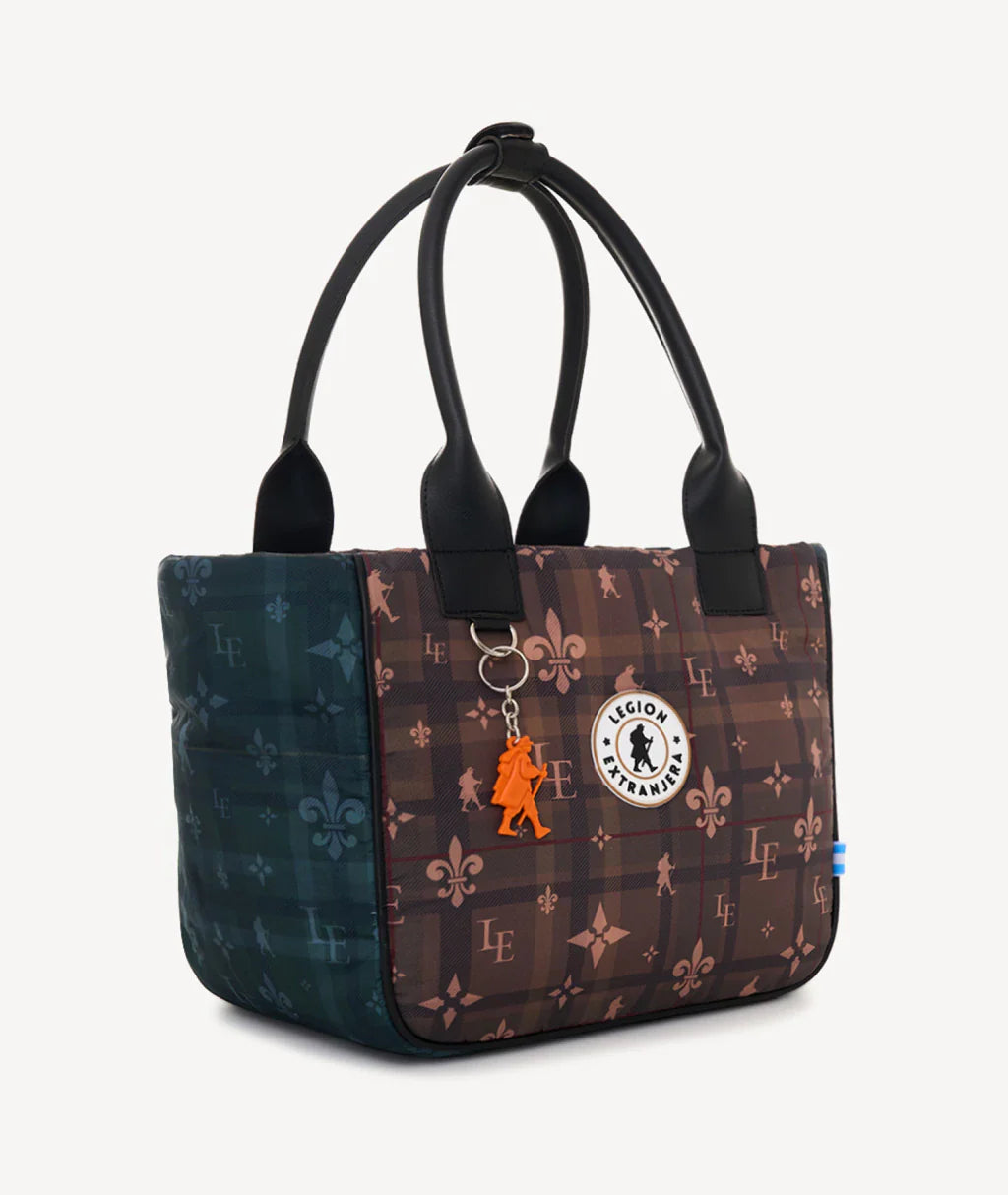 TOTE PUFFER TARTAN MIX