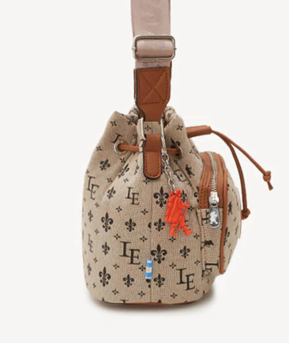 BANDOLERA BUCKET M AMELIE BEIGE