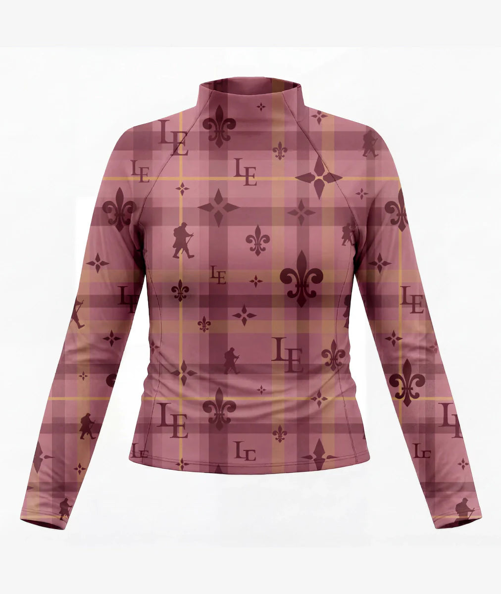 REMERA SLIM TARTAN ROSA