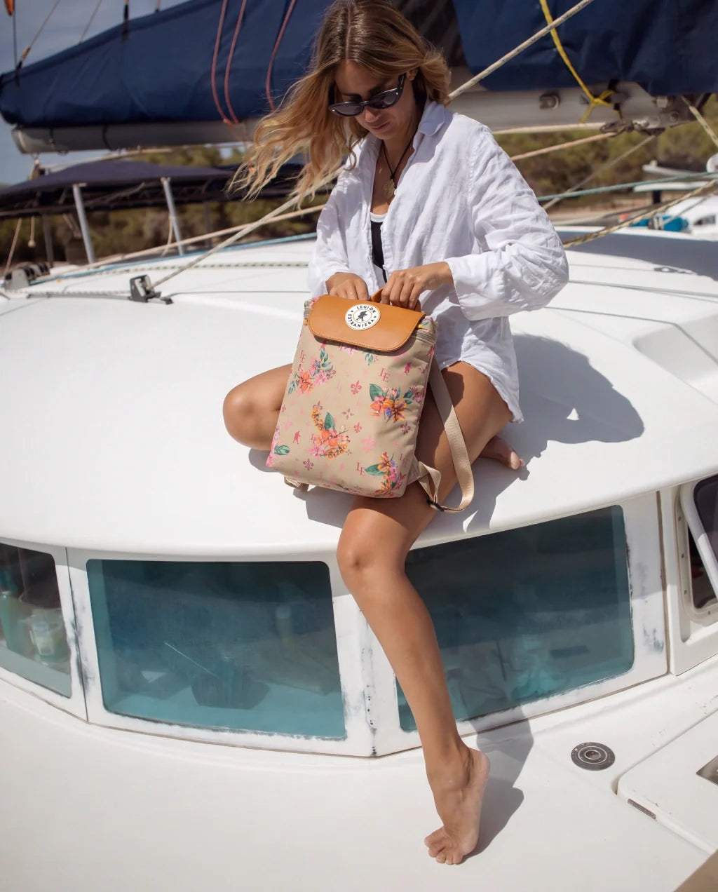 MOCHILA SOPHIE ICON GARDEN BEIGE