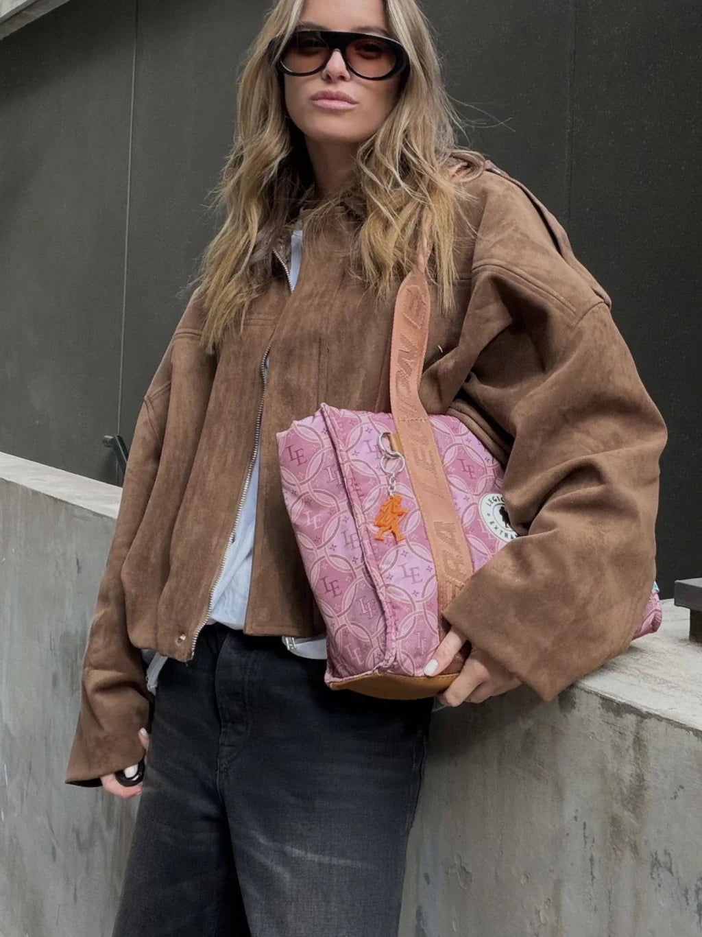 TOTE NAOMI DAMERO TARTAN ROSA