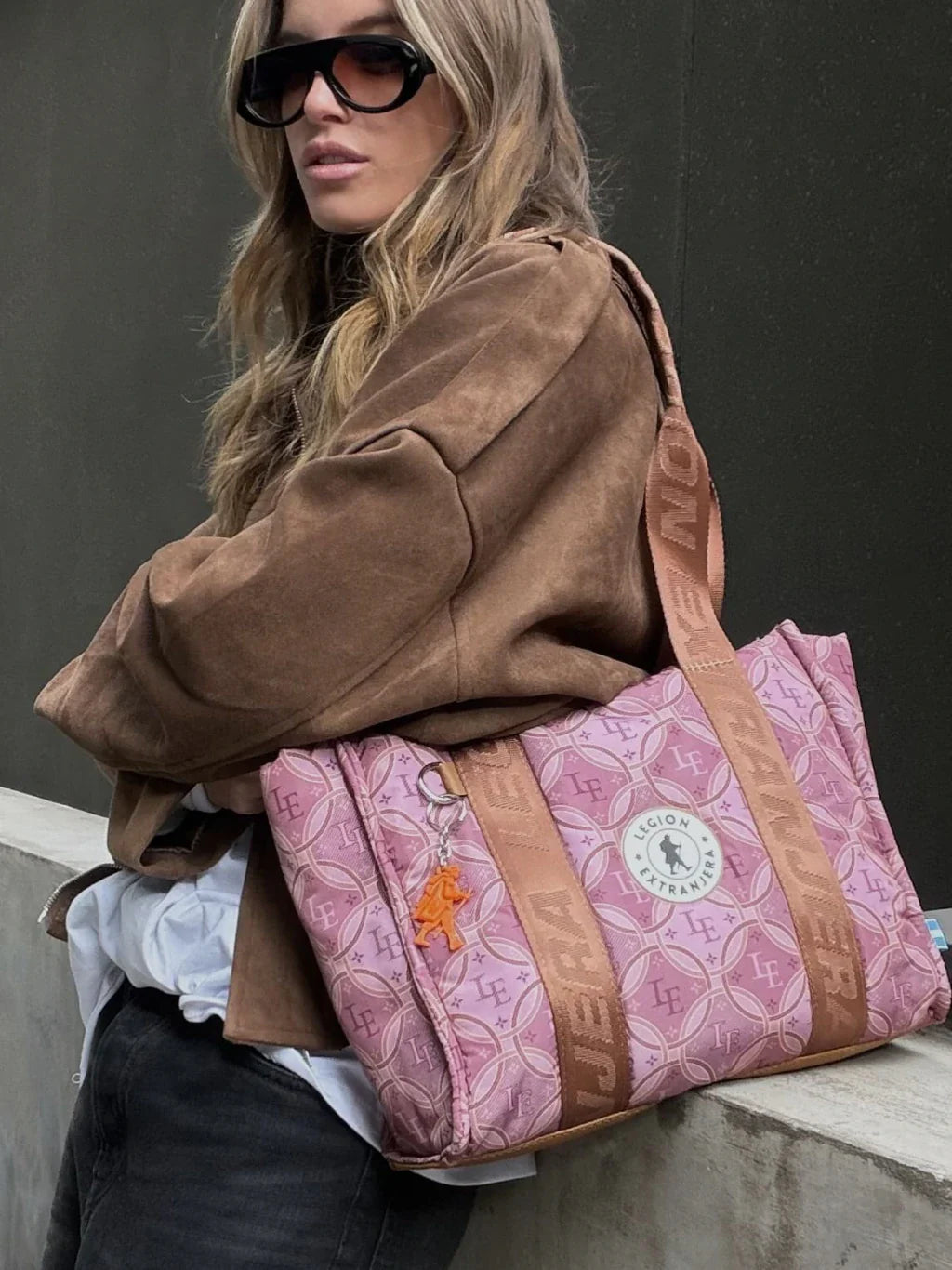 TOTE NAOMI DAMERO TARTAN ROSA
