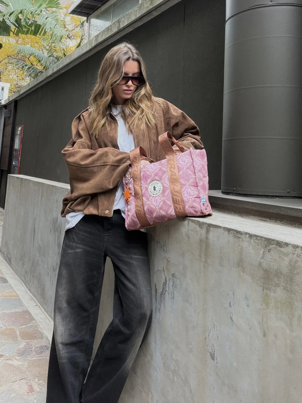 TOTE NAOMI DAMERO TARTAN ROSA