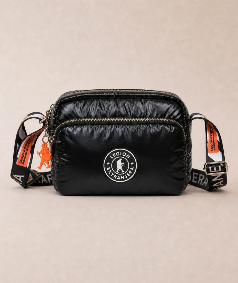 BANDOLERA CUMBRE GLITTER POP NEGRO