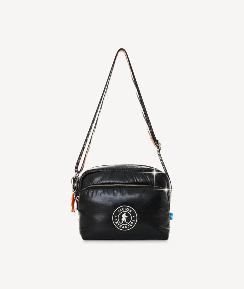 BANDOLERA CUMBRE GLITTER POP NEGRO