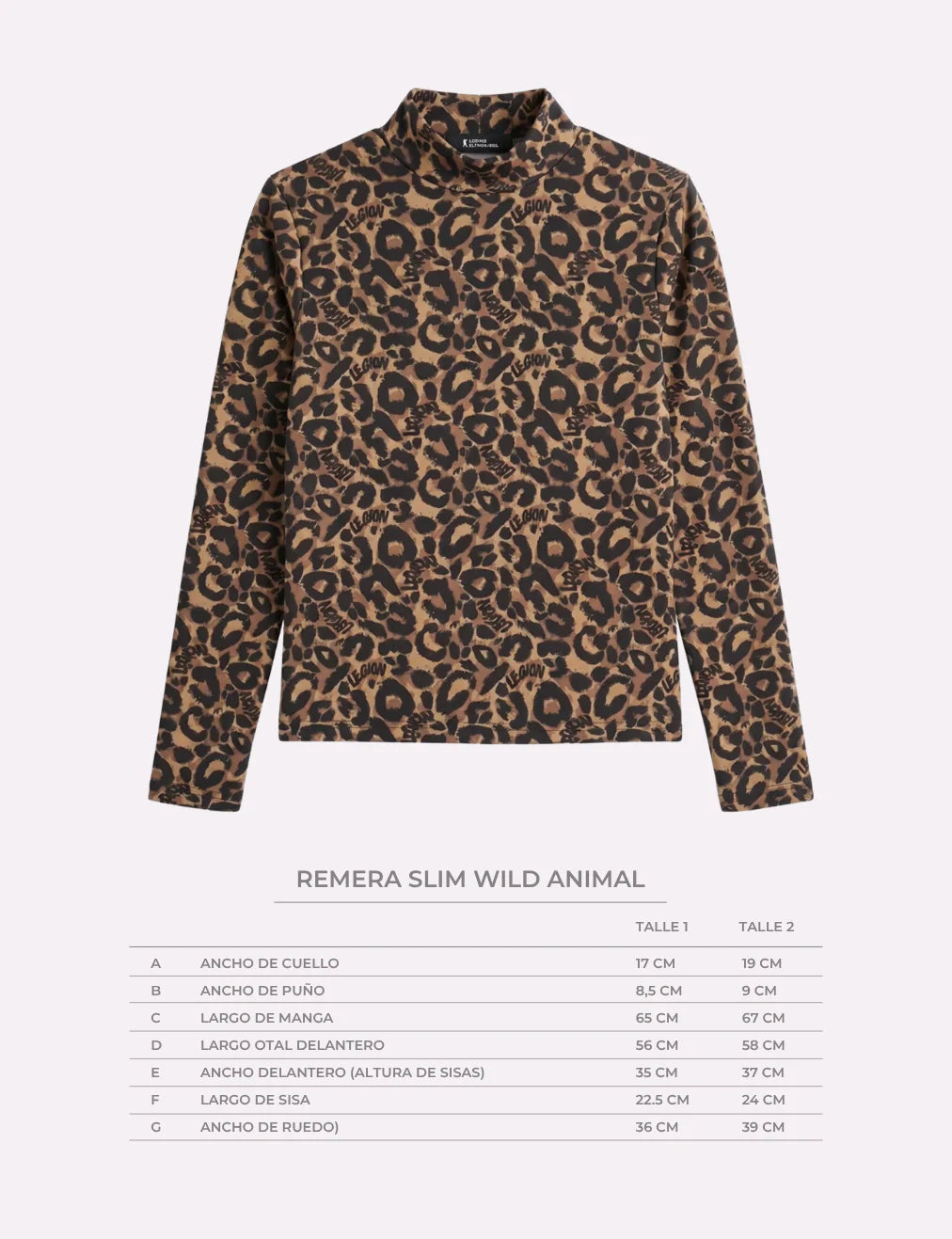 REMERA SLIM WILD ANIMAL
