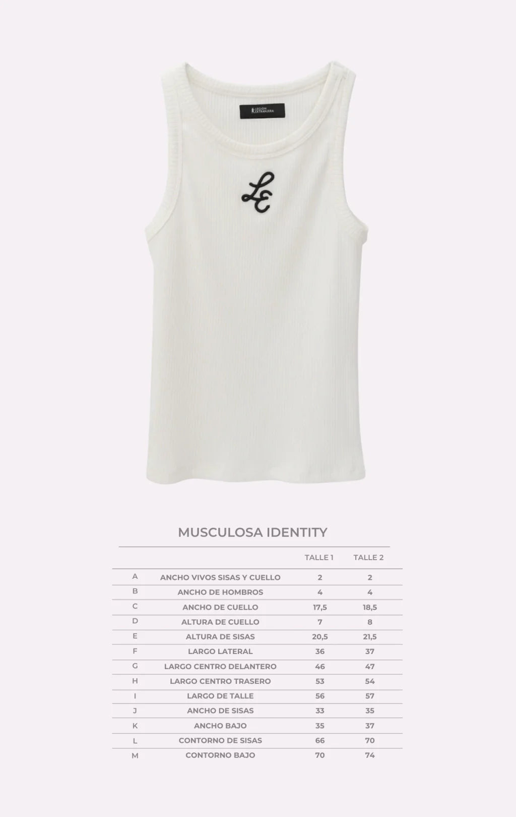 MUSCULOSA IDENTITY BLANCO